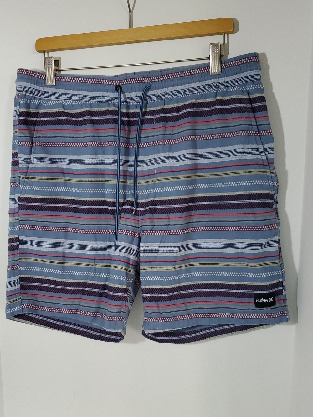 Hurley Men's 18" Volley Jacquard Bermuda Shorts Cotton Size L